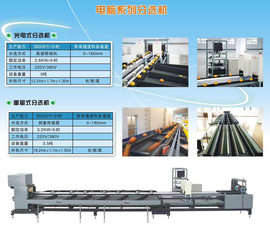 恒新牌電腦系列分選機